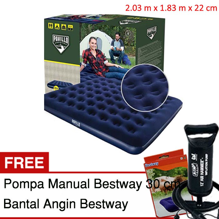 Kasur Angin / Kasur Udara BESTWAY KING 67004 FREE Pompa Tangan Bestway+Bantal Kepala Bestway