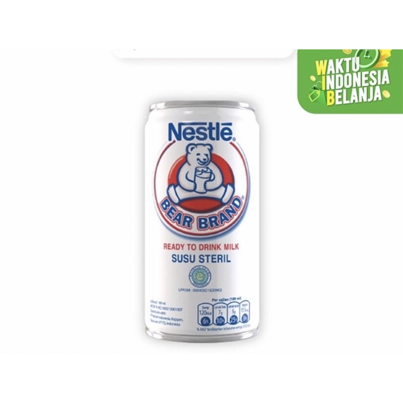 Susu Bear brand siap minum 189 ml ( susu beruang steril siap minum )