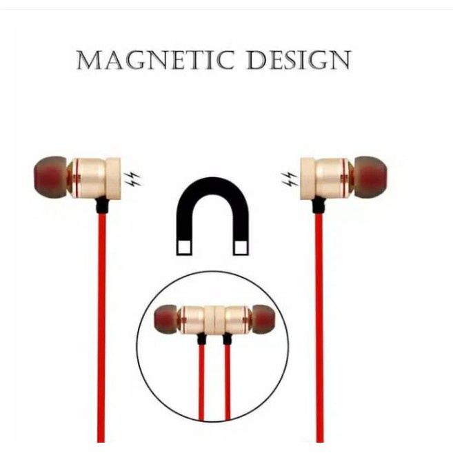 Headset Bluetooth Sport Magnetic Stereo Music and Call