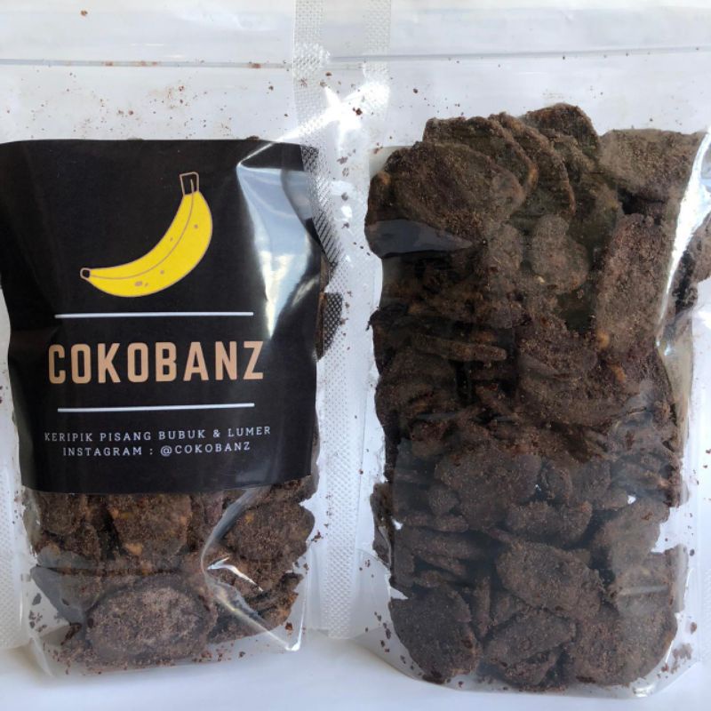 Keripik Pisang Coklat Bubuk (200 gram) Kripik Pisang Cokelat Tebal Khas Lampung