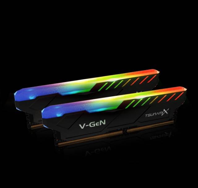 DDR4 16GB (2×8GB) V-GeN Tsunami X RGB 2666 3000 3200 3333 Mhz RAM Gaming Vgen