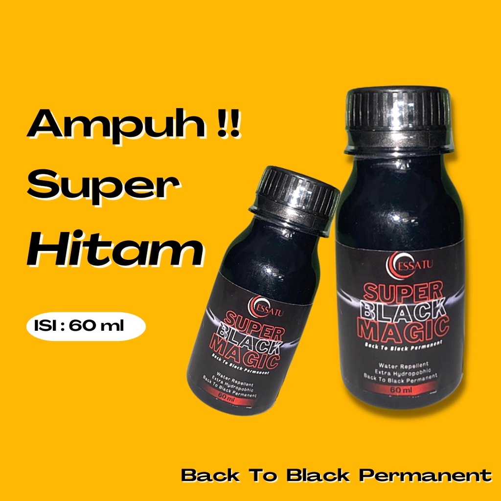 Essatu Super Black Magic Premium - Penghitam Plastik Body Motor, Trim Restorer &amp; Dasboard Mobil 60 ML