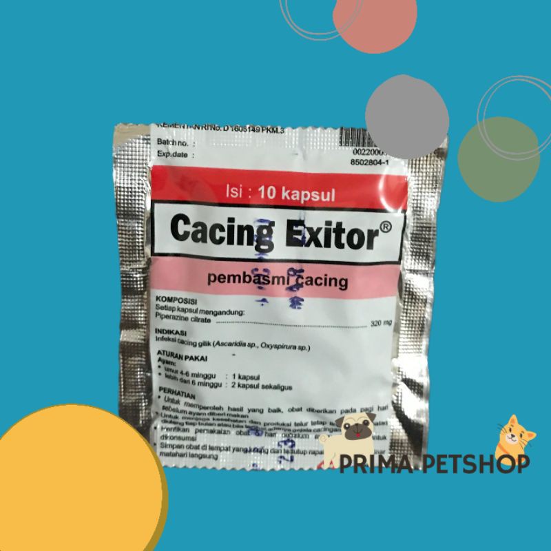 CACING EXITOR OBAT CACING AYAM 10 kapsul