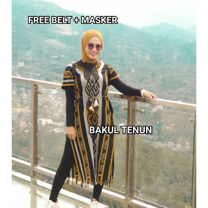 TUNIK TENUN ETNIK TERBARU KOMBINASI WARNA - ATASAN TENUN