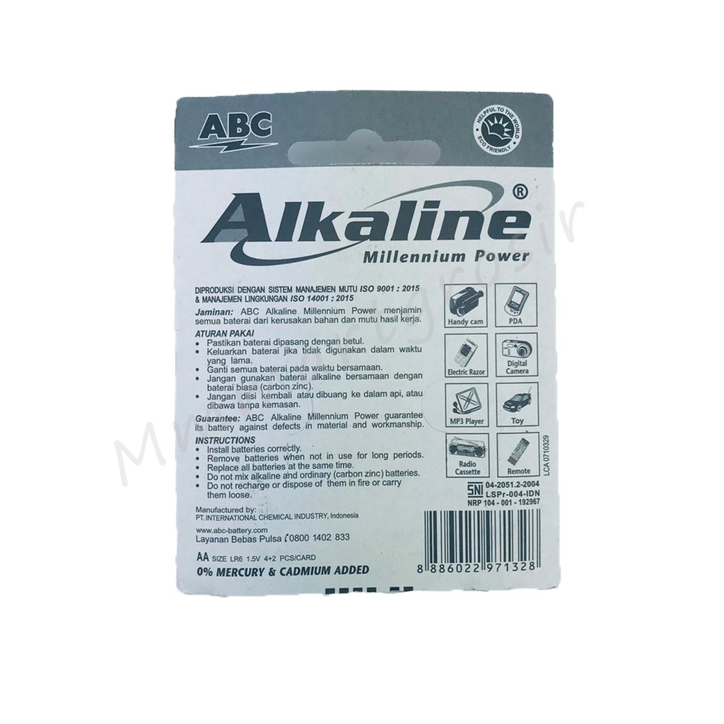 Baterai Alkaline / Baterai AA / AAA / LR6 1.5V / LR03 1.5V