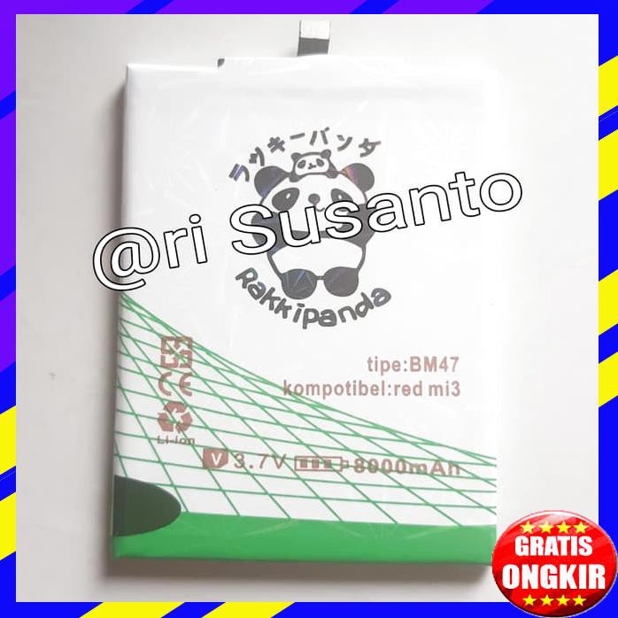 ACC HP BATERAI RAKKIPANDA XIAOMI REDMI 4X BM47 DOUBLE POWER 8000MAH