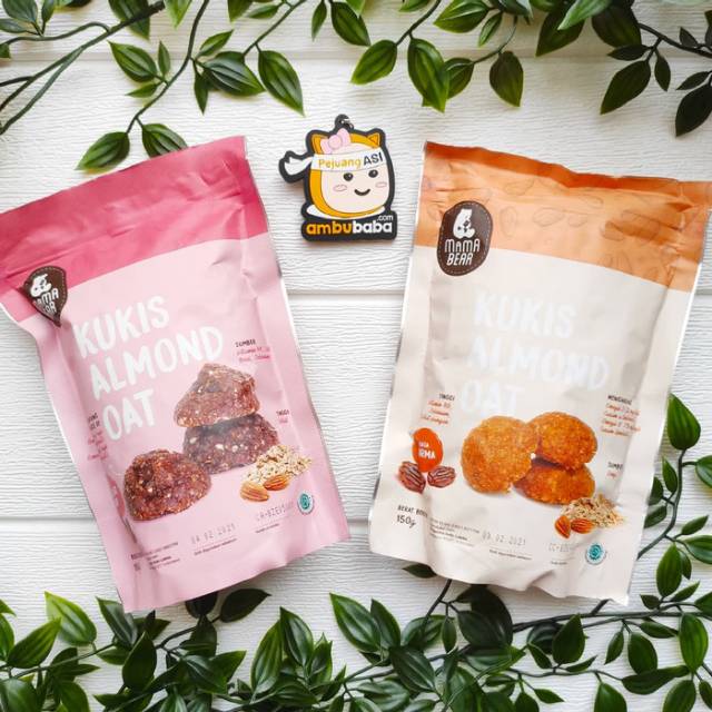 Kukis Almond Oat Mamabear Mama Bear Choco Chips Cokelat Cookies n Cream Kurma 150gr Pelancar ASI