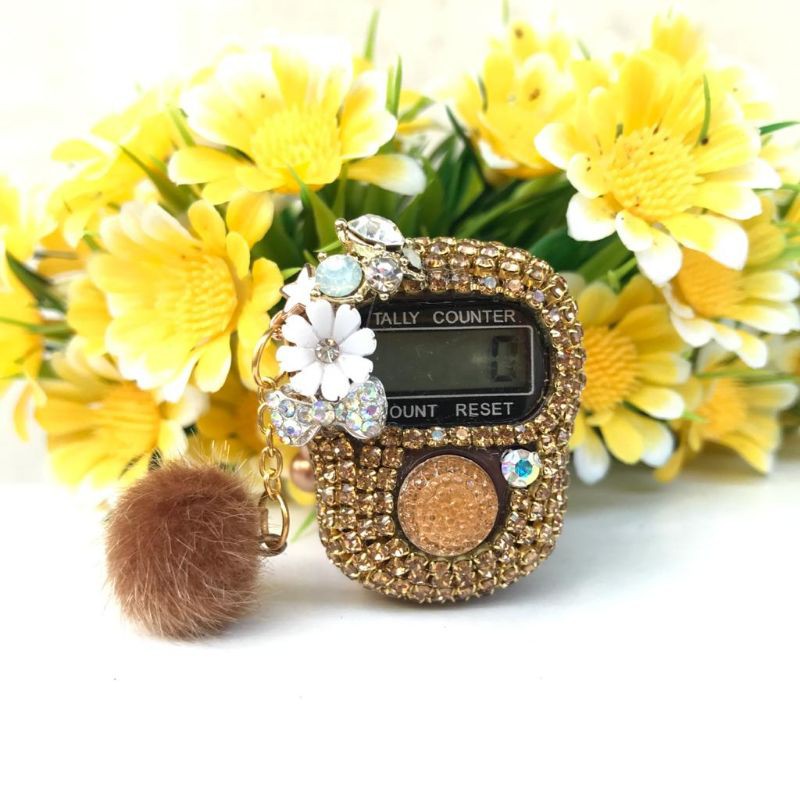 CHAIN GOLD 2MM tasbih digital Non led swarovsky tasbih unik souvenir lucu souvenir haji dan umroh