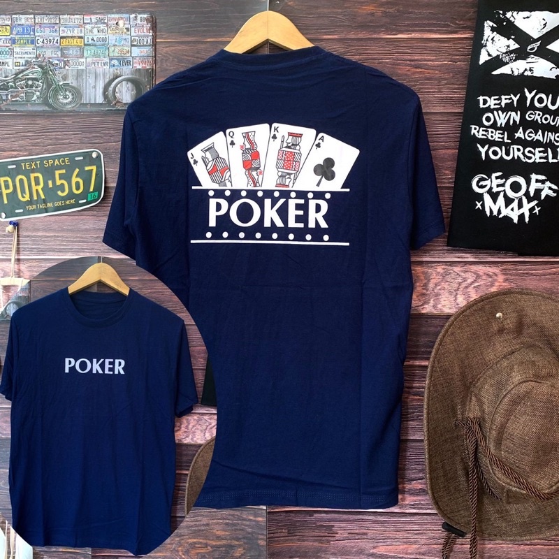 kaos distro pria poker spade allize ld 102cm cotton 30s