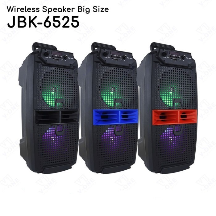 Speaker Bluetooth + Mic Karaoke Portable JBK-6525 Wireless Karaoke DOUBLE SPEAKER KOPER PORTABLE SPEAKER MUSIC BOX BLUETOOTH