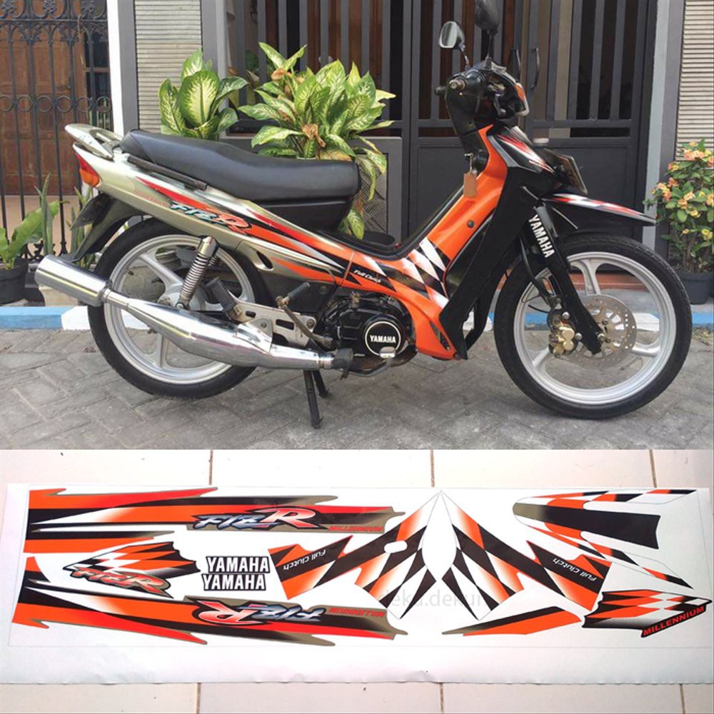 Stiker Striping Fizr F1zr Fiz R Millenium Orange Anti Gores Tahan Divernis Cod Shopee Indonesia