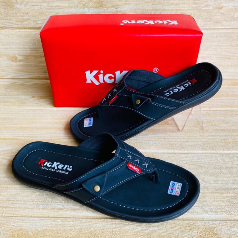 SANDAL JAPIT PRIA KULIT KICKERS | SANDAL KULIT PRIA | SANDAL JEPIT PRIA