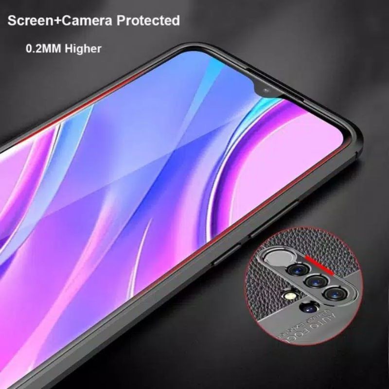 CARBON soft case REDMI 9C/9T/9/8/8A PRO/7/pocoM3 - silicon / casing auto focus hitam [original]