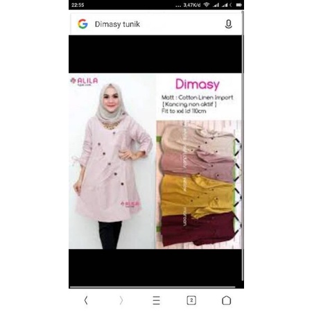 Dimasy tunik atasan wanita fashion remaja muslim