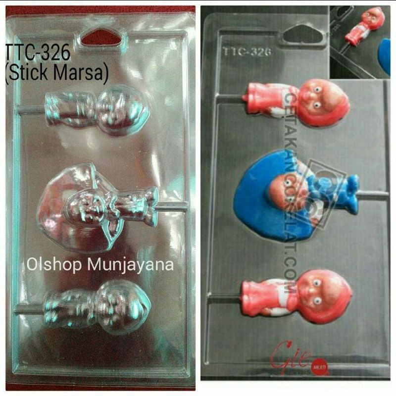 cetakan coklat lolipop karakter marsya ttc-328
