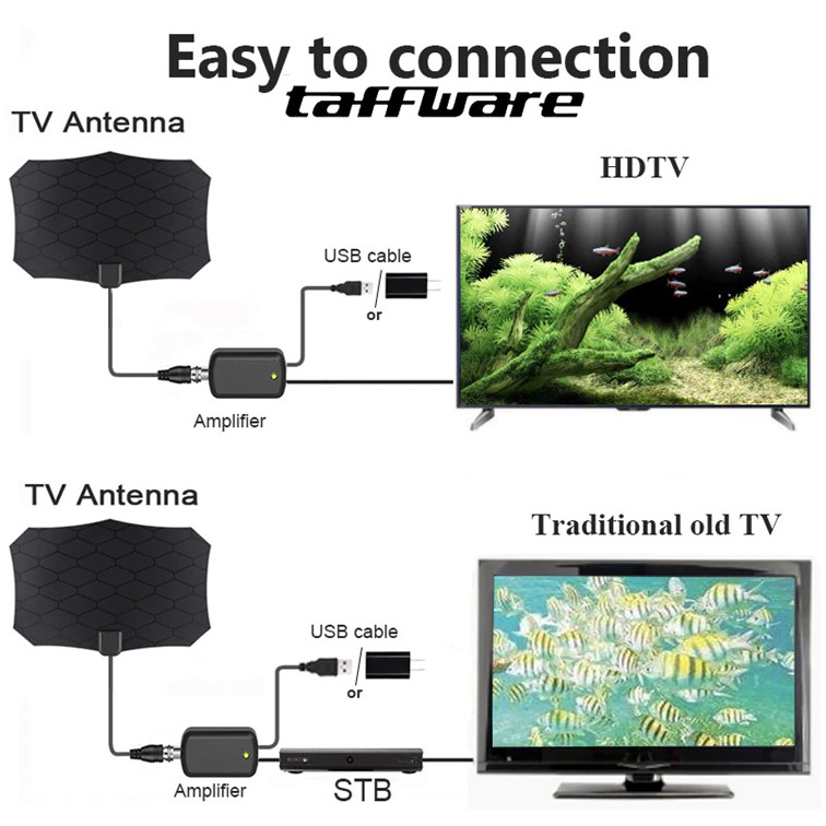 HDTV Antena Taffware 4K High Quality DVB T2 Original TFL - D140