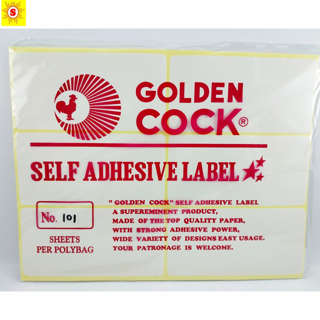 

Label Golden Cock No. 101 - Self Adhesive Label 101 - Label Sticker