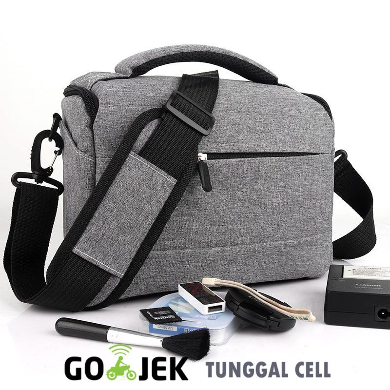 Tas Kamera Selempang DSLR Waterproof  ABU Tas Selempang Kamera DSLR