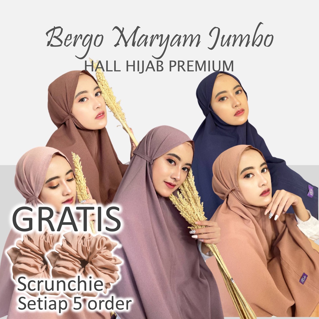 Bergo Jumbo Premium Bergo Tali Kudung Bergo Krudung Bergo Maryam Bergo Syari Jumbo Krudung Bergo Ter