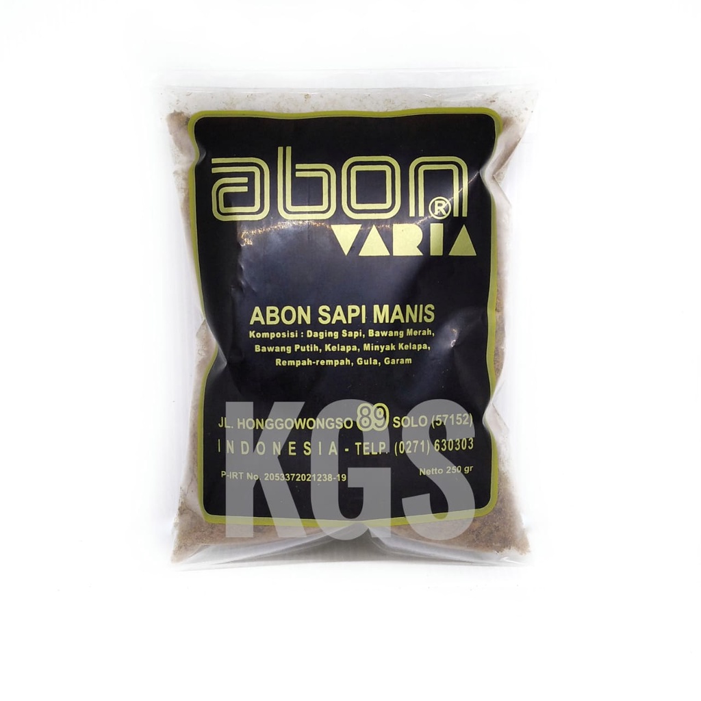 

Abon Sapi Manis Daging Suwir Merk Abon Varia 250 Gram Oleh-Oleh Khas Solo