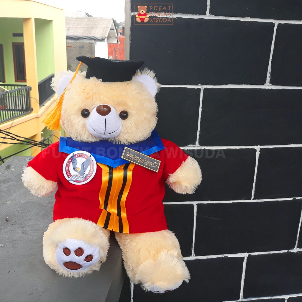 Boneka Teddy Bear Medium Wisuda Universitas Pelita Harapan UPH Kado Wisuda Anak UPH Hadiah Wisuda