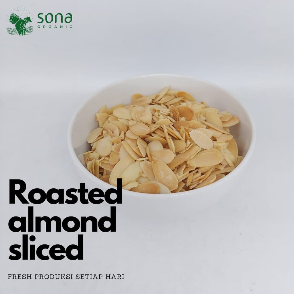 

Roasted Almond Sliced 100gr - Sona - Kacang Almond Iris Panggang/Oven