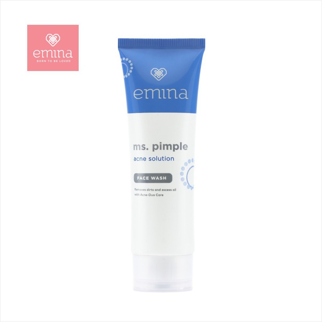 ❤ EMINA Ms Pimple Acne Solution Series | Face wash 50ml &amp; Acne spot gel Ms.Pimple BPOM