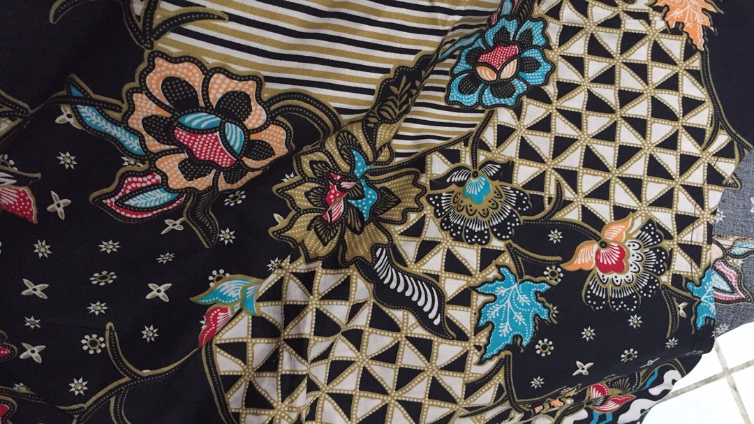 Ah2- Atasan Batik Wanita Muslim / Hijaber Model Lengan Panjang Asimetris Bhn Katun Strecth