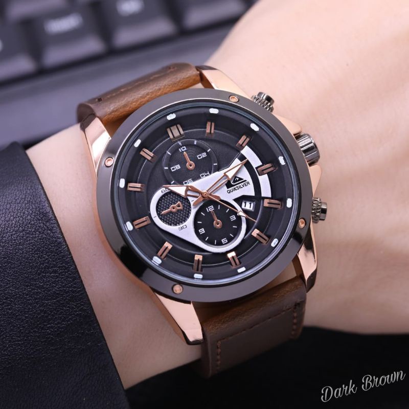 Best Price! Jam Tangan QS Kulit Tanggal Aktif Pria