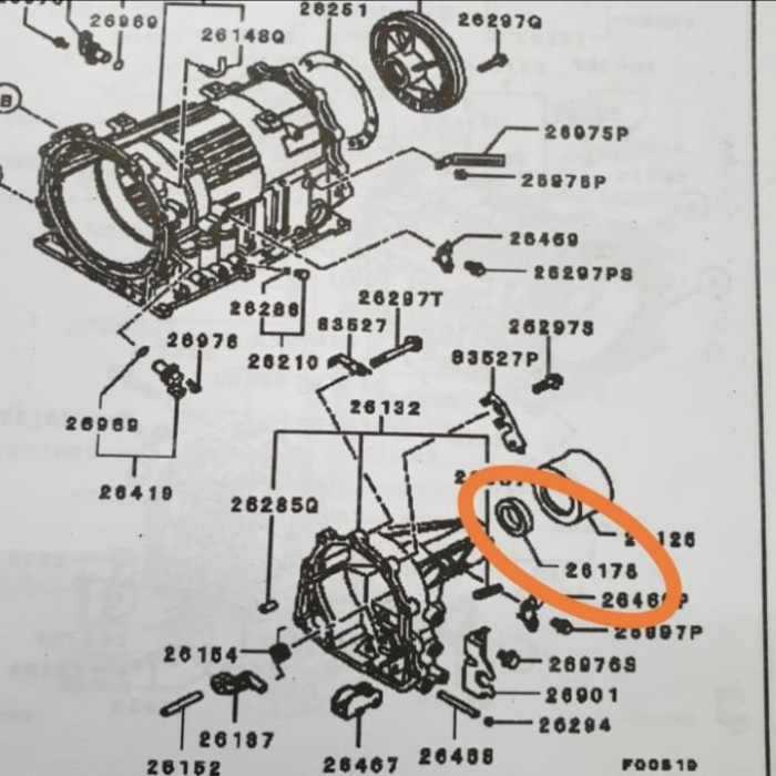 SEAL TRANSMISI SIL PERSNELING BELAKANG MATIC PAJERO SPORT TRITON KUDA