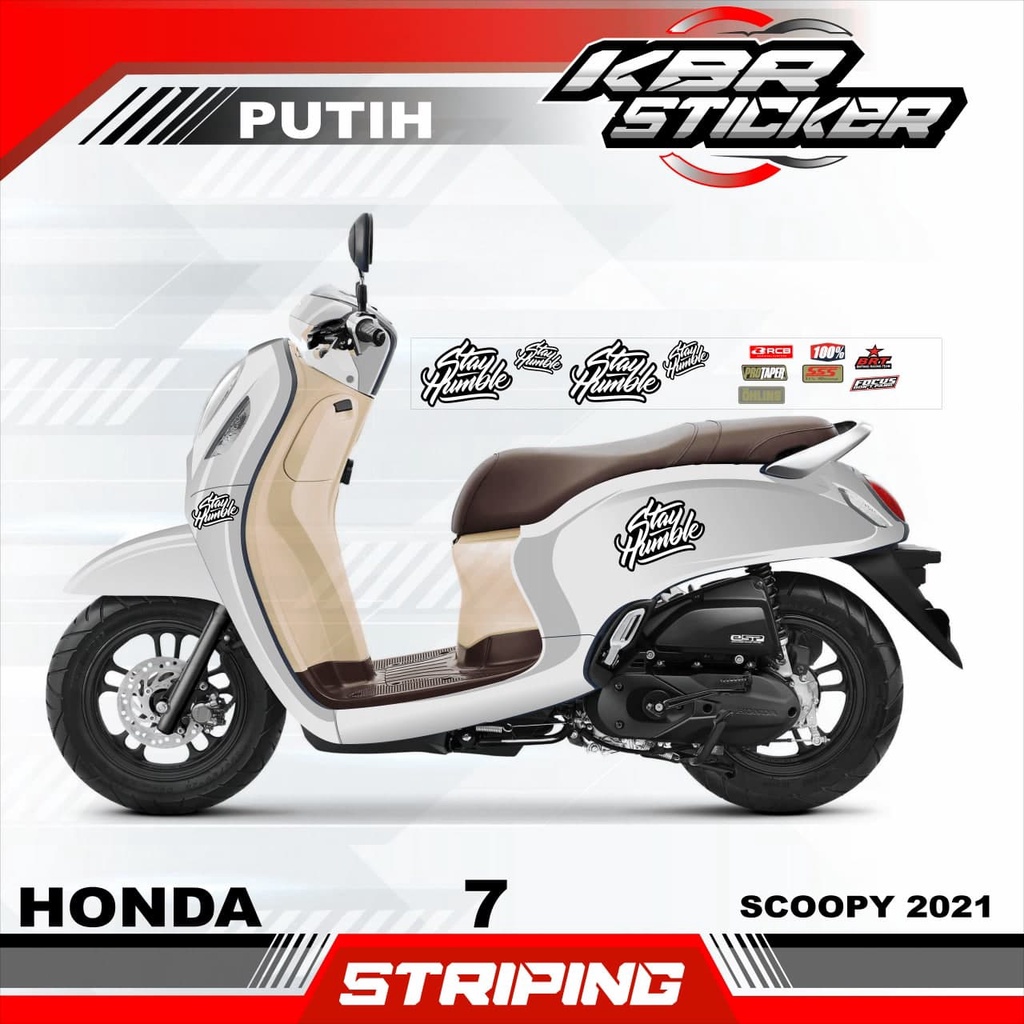 SCOOPY 2021 stiker motor striping SCOOPY 2021 motor honda motor sticker variasi Racing 07