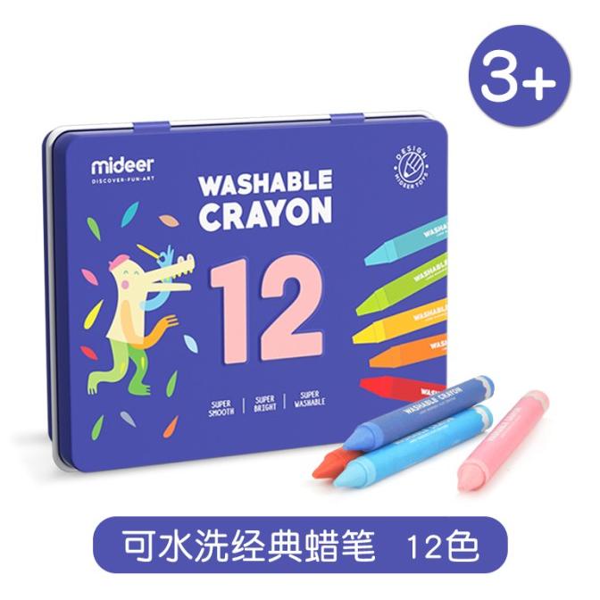 

PERALATAN MENGGAMBAR MIDEER WASHABLE CRAYON 12 PCS PERALATAN LUKIS