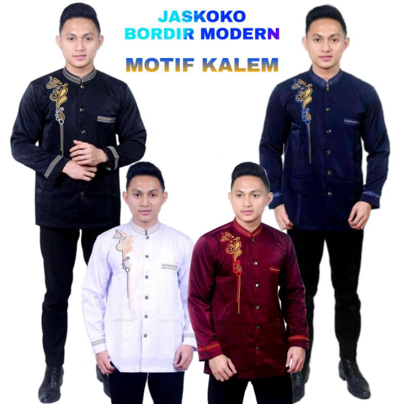 JASKO POLOS BORDIR MODERN | JASKO JAS KOKO MOTIF BARU | JASKO BORDIR CAKRA