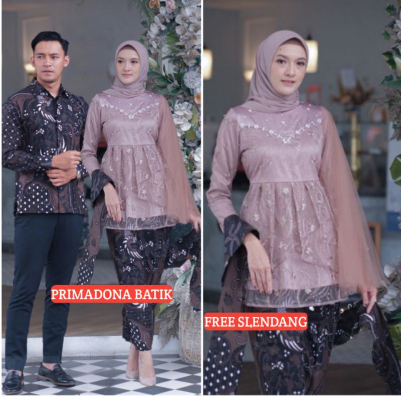 Couple Kebaya Modern Baju Wisuda Tunangan Lamaran Terbaru Baju Batik Brokat Couple meka