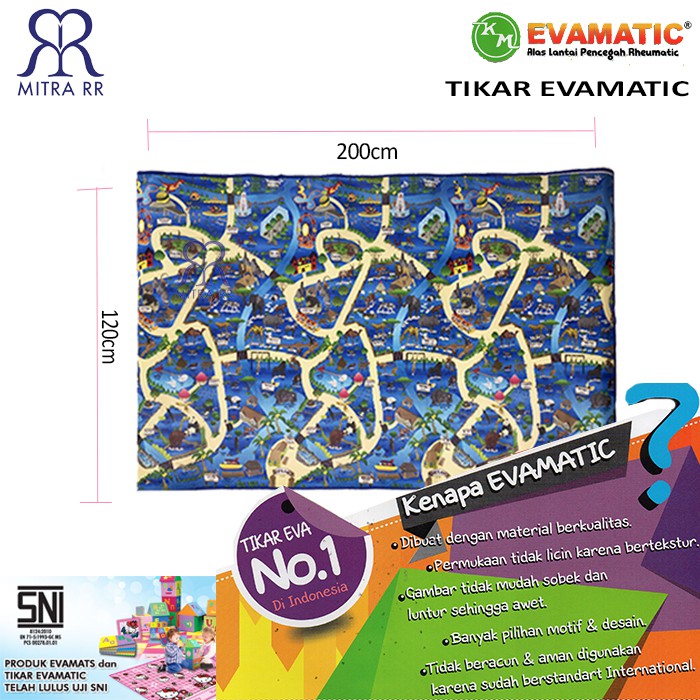 EVAMATIC Tikar Karpet EVAMATIC Matras Anak Dewasa Minimalis / BERAT 1 KG