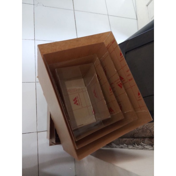 iDk90 Kotak Akrilik Seserahan Hantaran Satuan Bening Tebal 2mm