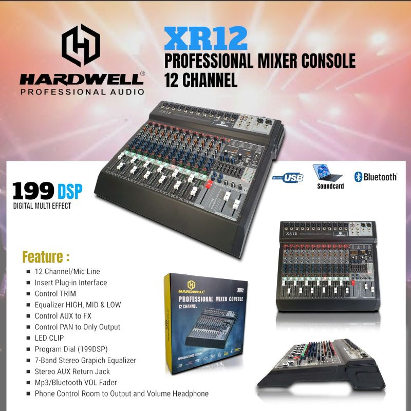 Mixer 12CH  Hardwell XR12 xr 12XR-12 original