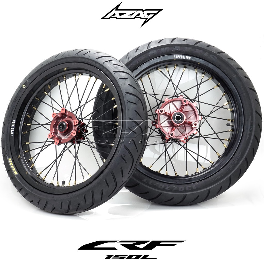 Ban Set Supermoto Honda CRF 150L Velg Expedition Ban Maxxis