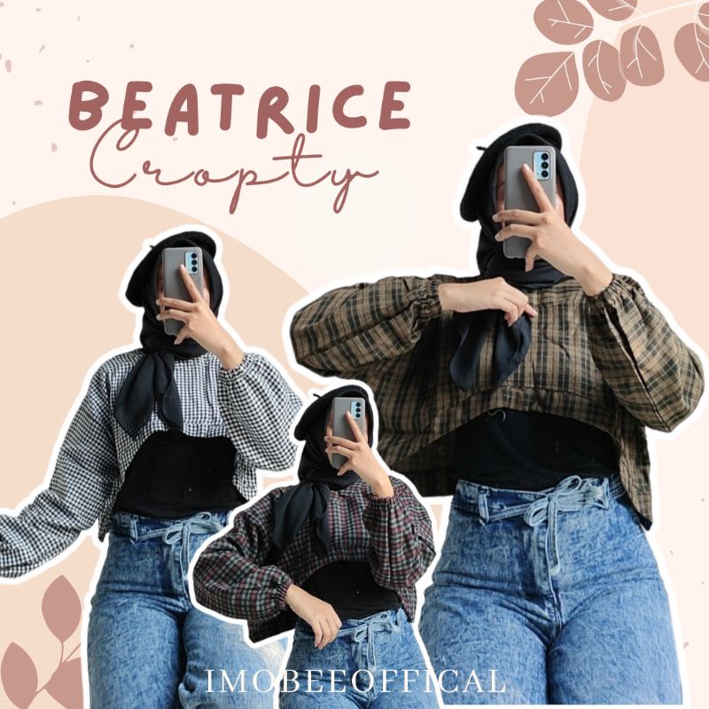 BEATRICE CROPTY GRID TARTAN FLANEL SEMIWOOL // CROP KOTAK KOTAK