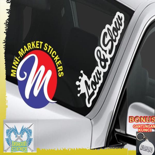 TERMURAH sicker stiker low&slow sticker kaca mobil jdm low&slow racing Dragon Sticker