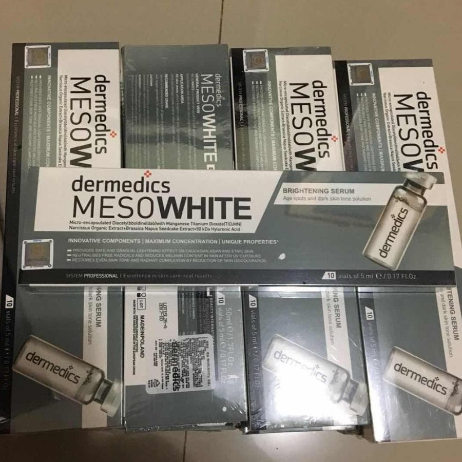 Dermedics meso white BB Glow brightening serum tutup biru