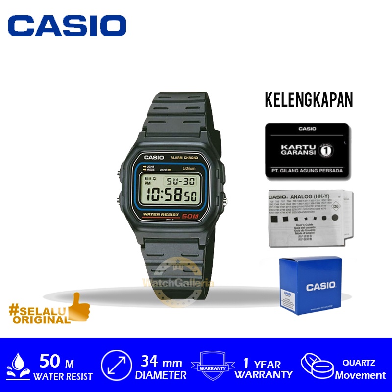 Jam Tangan Casio General W-59-1VQ/W591VQ/W-59 Original Murah