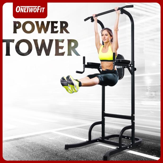 OneTwoFit Power Tower Multi-Function Pull Up Bar Chin Up Hanging