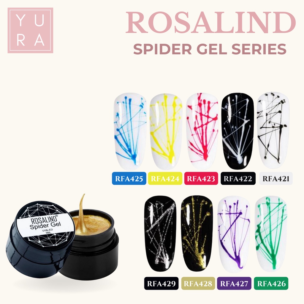 Rosalind Spider Gel Painting Kutek Cat Lukis Nail Art