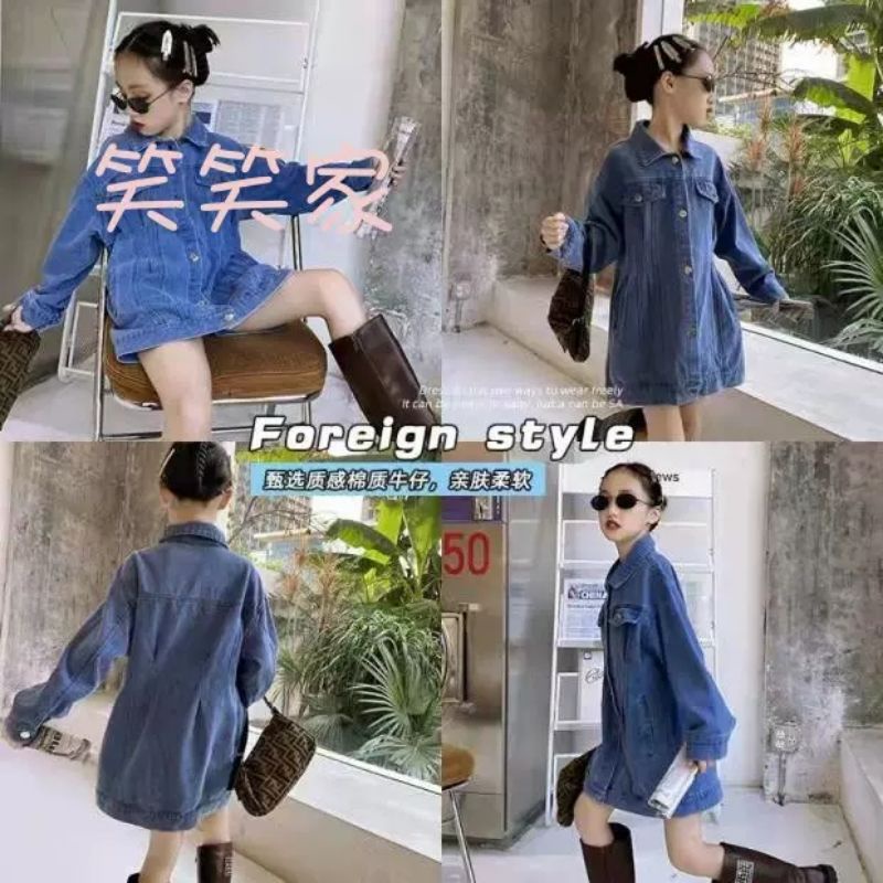 Atasan Tunik Jeans Junior Anak Perempuan