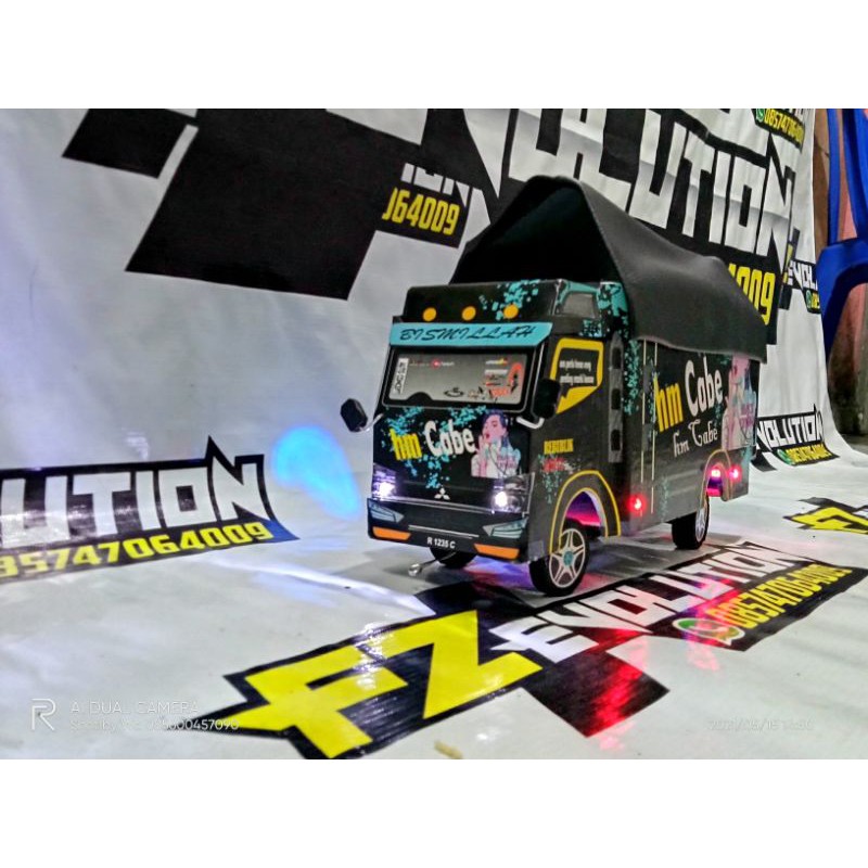 miniatur truk lampu terpal hm cabe