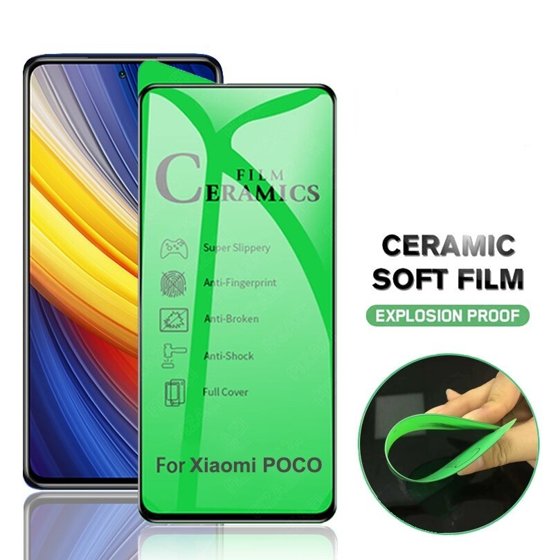 Xiaomi Poco X3 GT 6.6&quot; Tempered Glass Full Layar Bening Anti Blue 10D Ceramic Matte Clear Anti Spy Full
