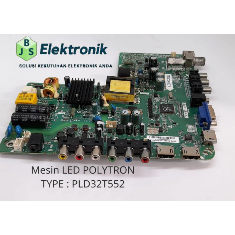 mesin tv LED /motherboard/mainboard/Polytron PLD32T552 toko bjs elektronik murah Lampung