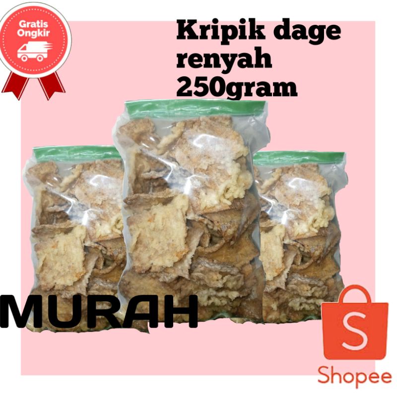 

KRIPIK DAGE ASLI BANYUMAS ENAK FRESH/CEMILAN ENAK RENYAH GRATIS ONGKIR 200g