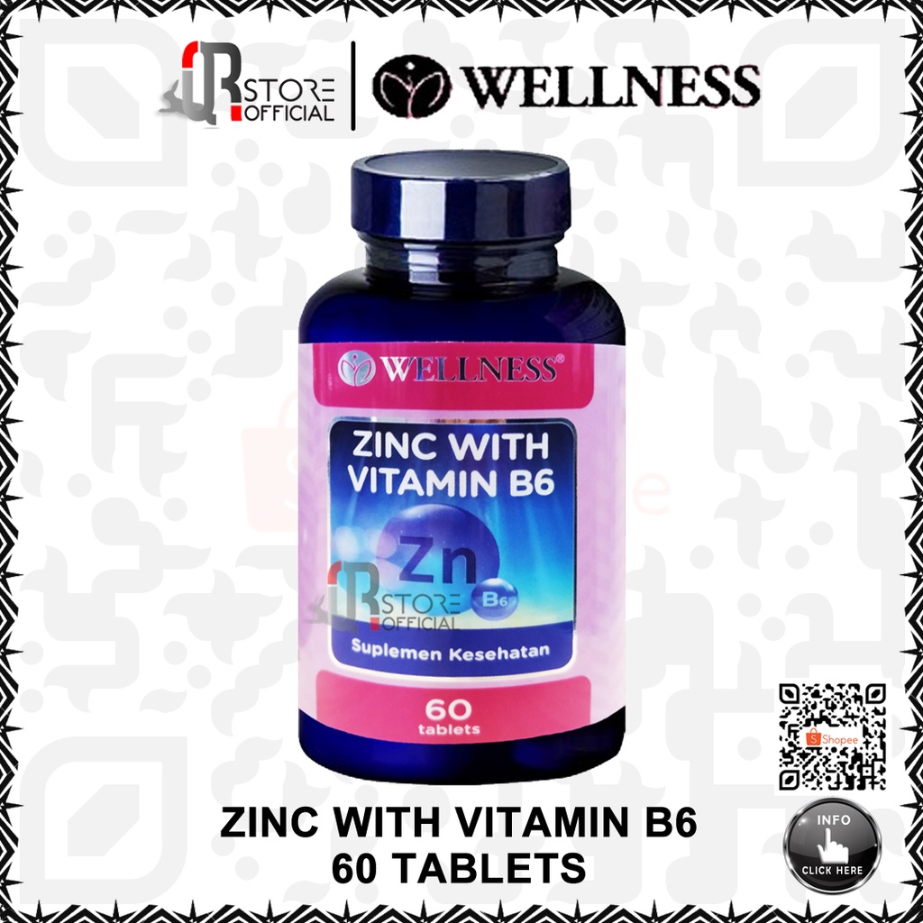 WELLNESS ZINC WITH VITAMIN B6 SUPLEMEN KESEHATAN OTAK DAYA INGAT